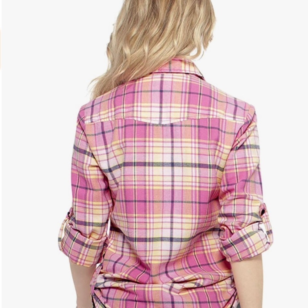 Pink Plaid button shirt size small - Picture 8 of 8